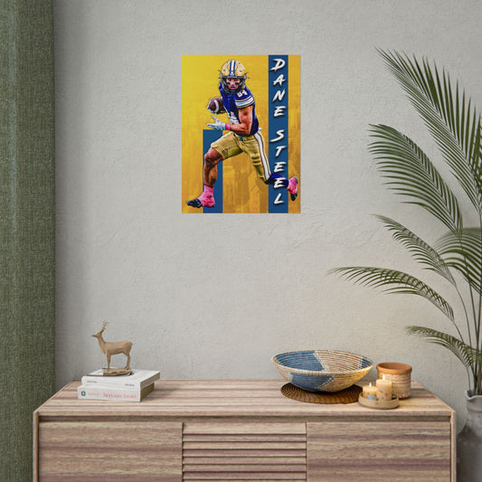 Steel Gold and Blue Poster