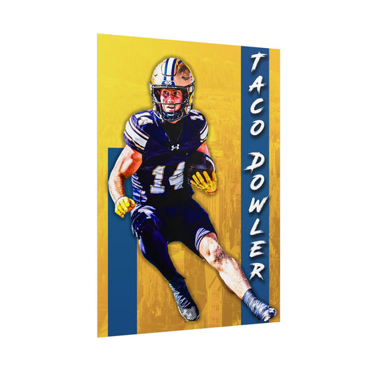 Taco Gold and Blue Poster