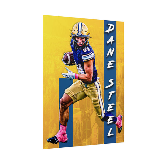 Steel Gold and Blue Poster